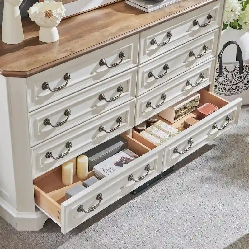 Commode de style campagnard, commode en bois, organiseur de commodes