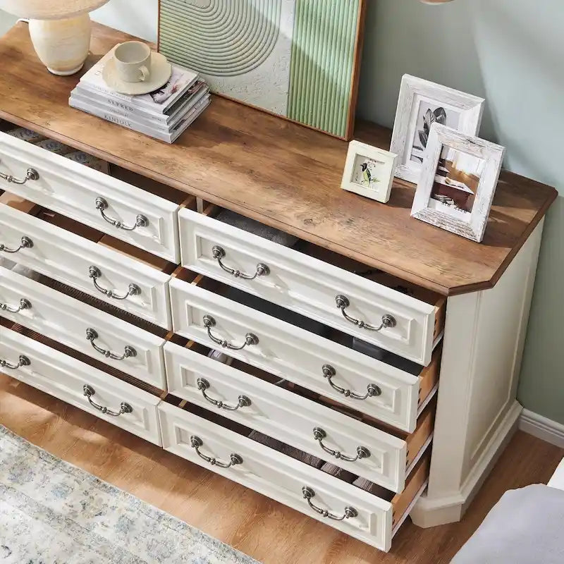 Commode de style campagnard, commode en bois, organiseur de commodes