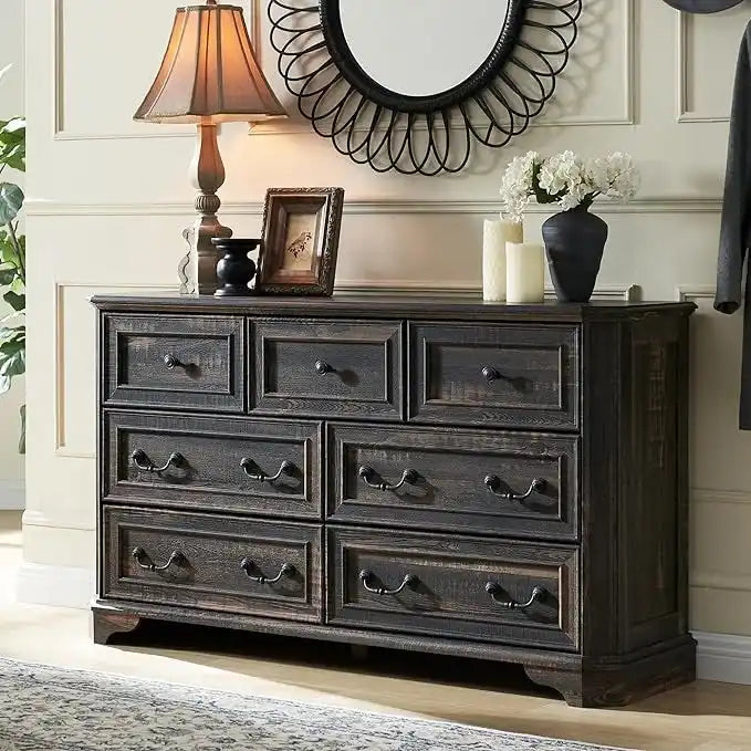 Commode de style campagnard, commode en bois, organiseur de commodes