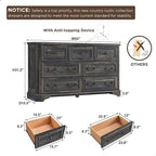 Commode de style campagnard, commode en bois, organiseur de commodes