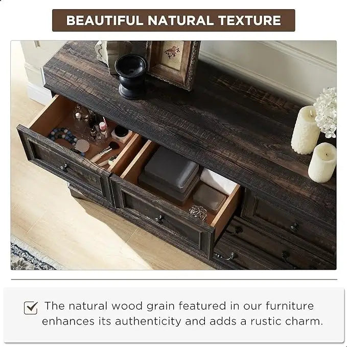 Commode de style campagnard, commode en bois, organiseur de commodes