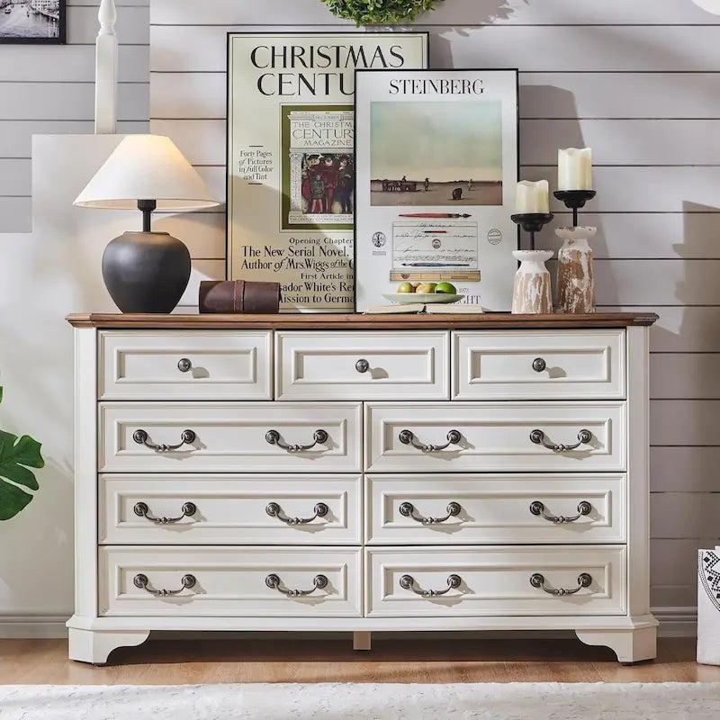 Commode de style campagnard, commode en bois, organiseur de commodes