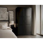 Armoire-penderie urbaine 2 portes Palace Imports 100% bois massif avec portes pleines et miroir