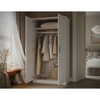 Armoire-penderie urbaine 2 portes Palace Imports 100% bois massif avec portes pleines et miroir
