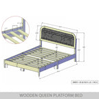 Lit plateforme CraftPorch style moderne du milieu du siècle
