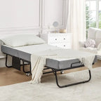 Lit pliant Erommy avec matelas en mousse à mémoire de forme : Lit d'appoint pliable et portable pour adultes avec un luxueux matelas en mousse à mémoire de forme de 12,7 cm (5 pouces).