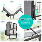 Lit pliant Erommy avec matelas en mousse à mémoire de forme : Lit d'appoint pliable et portable pour adultes avec un luxueux matelas en mousse à mémoire de forme de 12,7 cm (5 pouces).