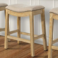 Tabouret de bar Sadie en bois avec assise rembourrée