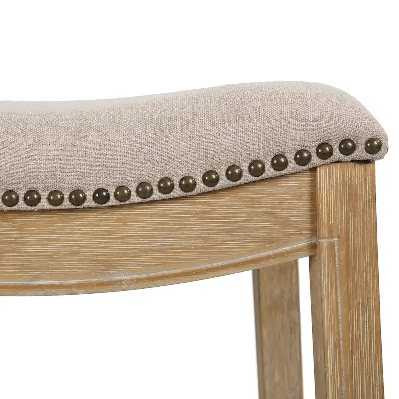 Tabouret de bar Sadie en bois avec assise rembourrée