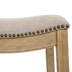 Tabouret de bar Sadie en bois avec assise rembourrée