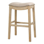 Tabouret de bar Sadie en bois avec assise rembourrée