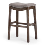 Tabouret de bar Sadie en bois avec assise rembourrée