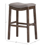 Tabouret de bar Sadie en bois avec assise rembourrée