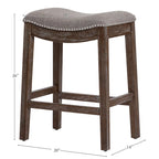 Tabouret de bar Sadie en bois avec assise rembourrée
