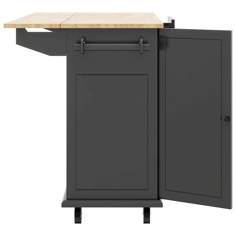 Îlot de cuisine mobile, rangement, étagères réglables, roulettes