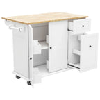 Îlot de cuisine mobile, rangement, étagères réglables, roulettes