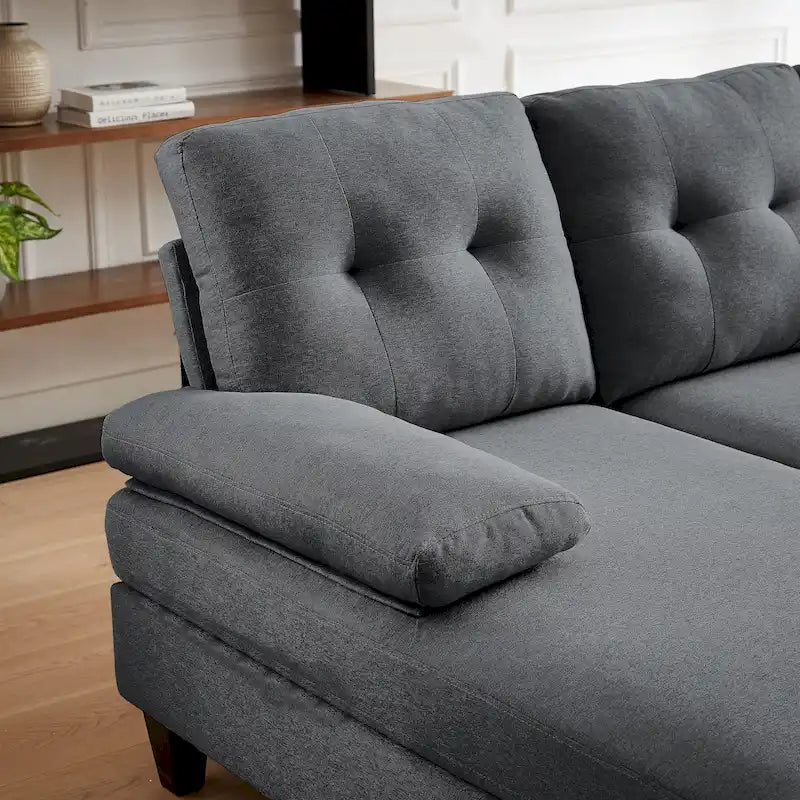 Canapé d'angle Jarenie en forme de U 4 places avec double méridienne pour salon