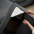 Canapé d'angle Jarenie en forme de U 4 places avec double méridienne pour salon