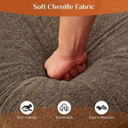 Canapé d'angle en forme de U Ouyessir en tissu chenille doux avec coussins double couche