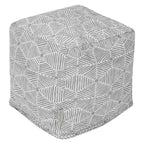 Pouf cube ottoman d'intérieur Charlie de Majestic Home Goods - Petit