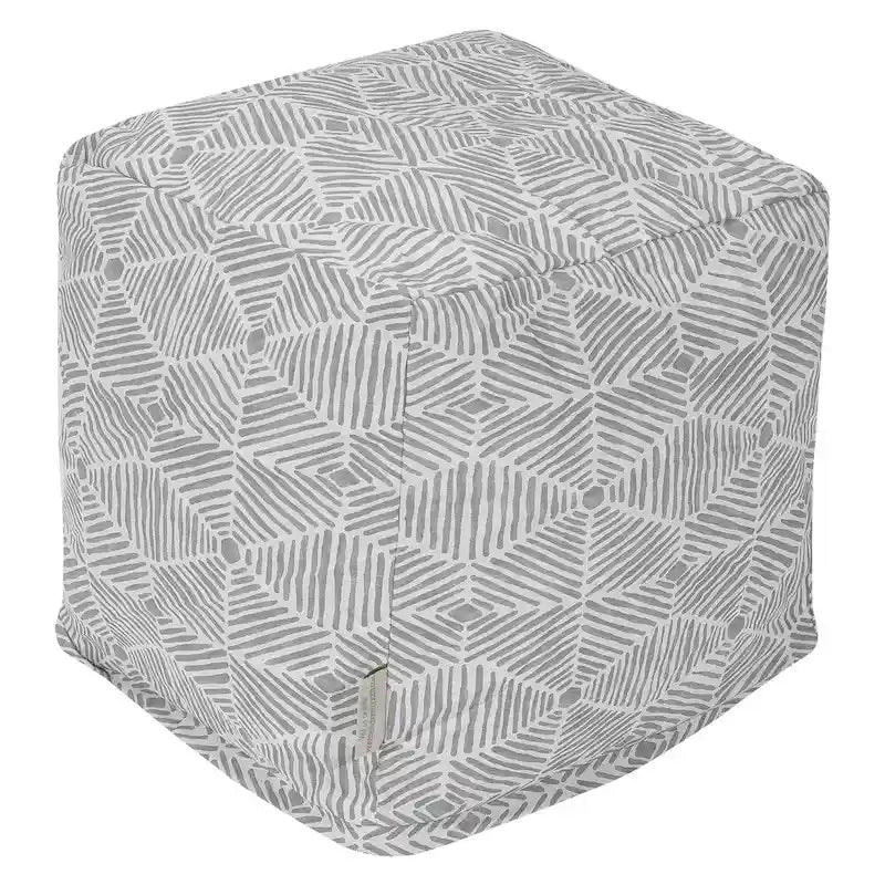 Pouf cube ottoman d'intérieur Charlie de Majestic Home Goods - Petit