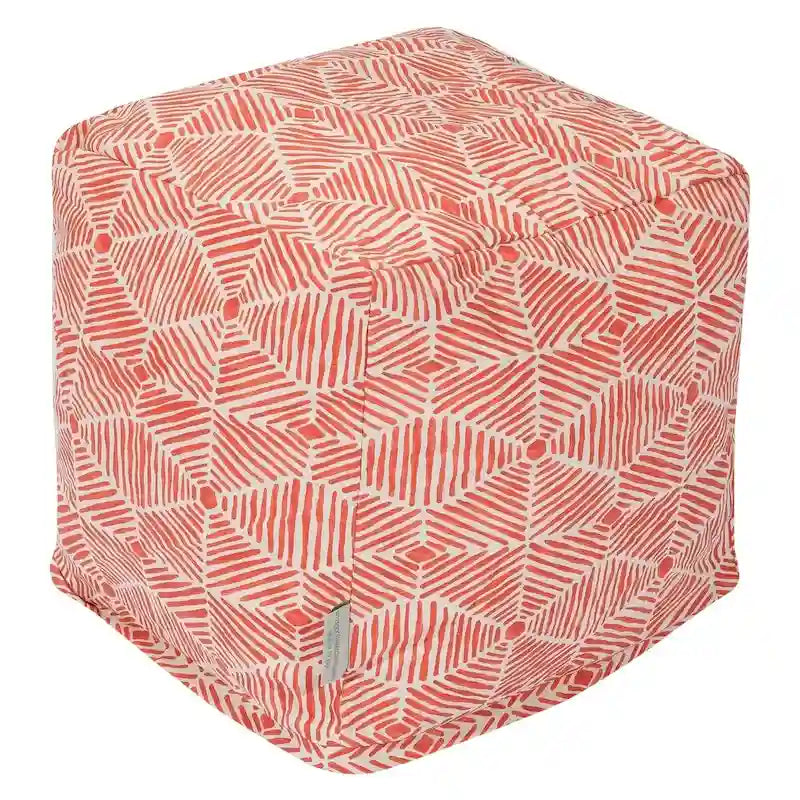 Pouf cube ottoman d'intérieur Charlie de Majestic Home Goods - Petit