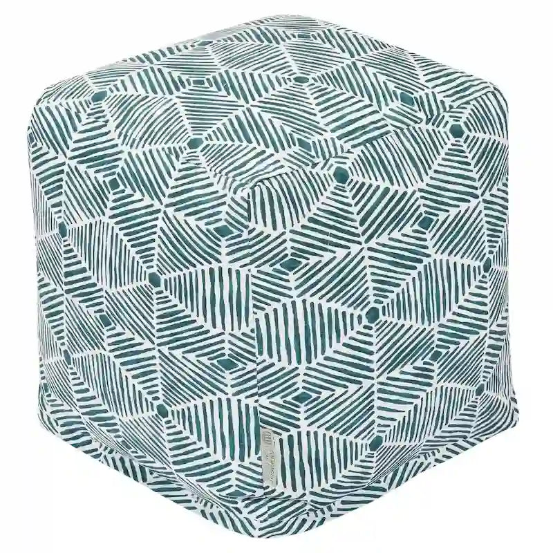 Pouf cube ottoman d'intérieur Charlie de Majestic Home Goods - Petit