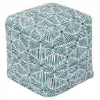 Pouf cube ottoman d'intérieur Charlie de Majestic Home Goods - Petit