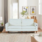 Canapé inclinable moderne en chenille de 210 cm (82,6 pouces) pour salon, canapé deux places, housse amovible avec port USB, installation facile