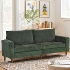 Canapé inclinable moderne en chenille de 210 cm (82,6 pouces) pour salon, canapé deux places, housse amovible avec port USB, installation facile
