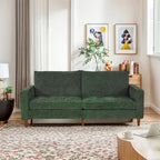Canapé inclinable moderne en chenille de 210 cm (82,6 pouces) pour salon, canapé deux places, housse amovible avec port USB, installation facile