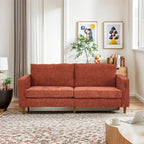 Canapé inclinable moderne en chenille de 210 cm (82,6 pouces) pour salon, canapé deux places, housse amovible avec port USB, installation facile