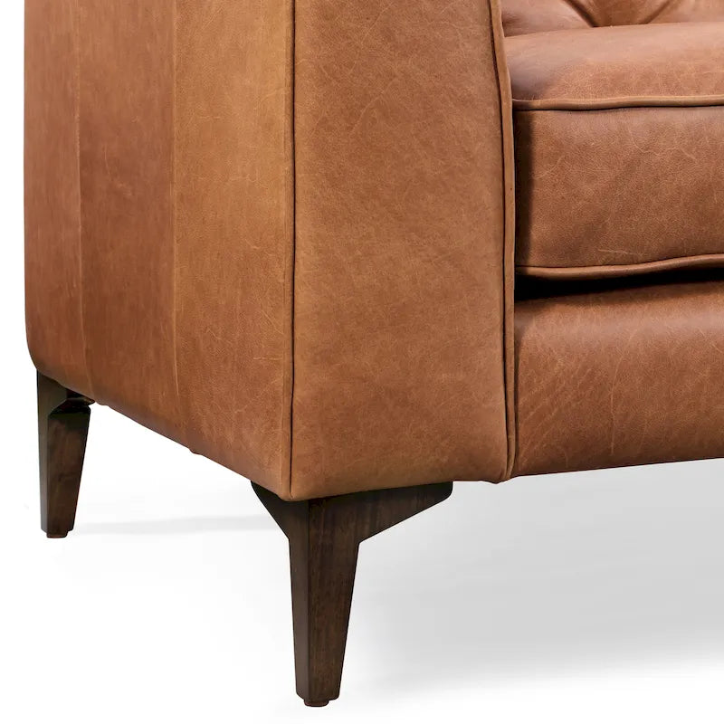 Canapé Essex 89 de Poly &amp; Bark - Cuir italien pleine fleur véritable