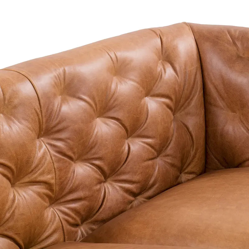 Canapé Essex 89 de Poly &amp; Bark - Cuir italien pleine fleur véritable