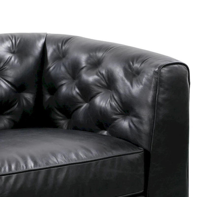 Canapé Essex 89 de Poly &amp; Bark - Cuir italien pleine fleur véritable