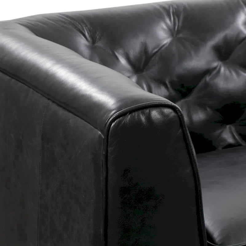 Canapé Essex 89 de Poly &amp; Bark - Cuir italien pleine fleur véritable