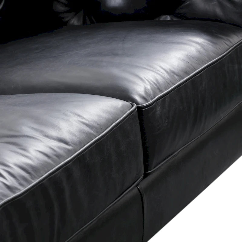 Canapé Essex 89 de Poly &amp; Bark - Cuir italien pleine fleur véritable