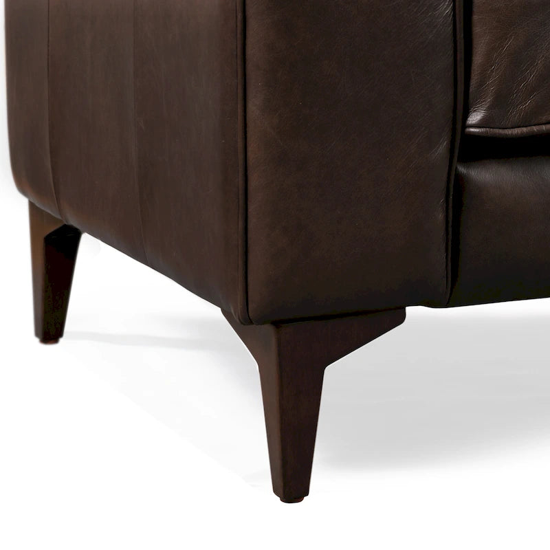Canapé Essex 89 de Poly &amp; Bark - Cuir italien pleine fleur véritable