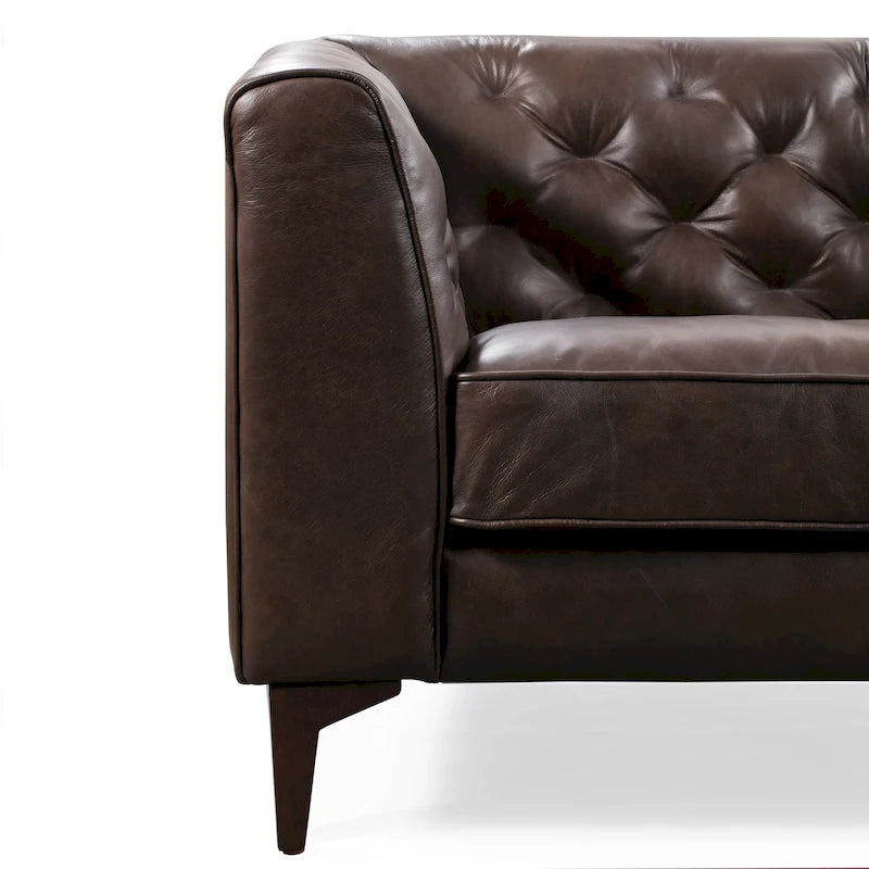 Canapé Essex 89 de Poly &amp; Bark - Cuir italien pleine fleur véritable