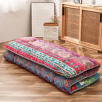 Matelas de sol bohème rétro, matelas futon japonais vintage à motifs floraux
