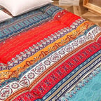 Matelas de sol bohème rétro, matelas futon japonais vintage à motifs floraux