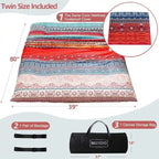Matelas de sol bohème rétro, matelas futon japonais vintage à motifs floraux