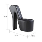 Fauteuil lounge rembourré Best Master Furniture en forme d'escarpin