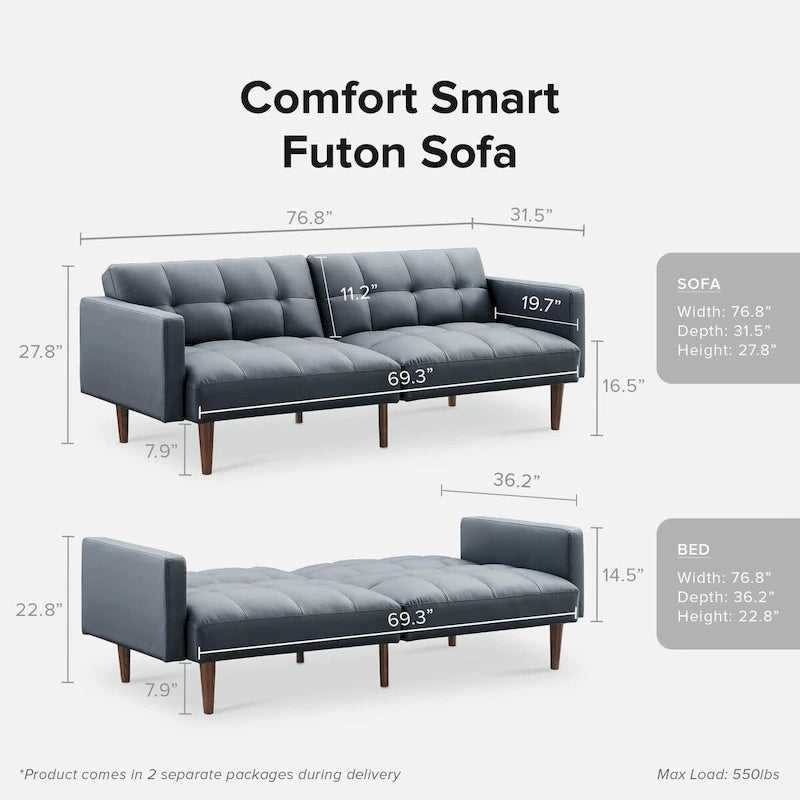 Mopio Aaron Futon Canapé-lit convertible Futon