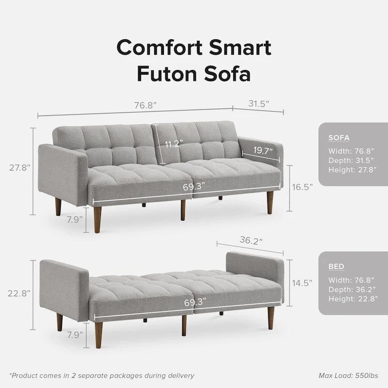 Mopio Aaron Futon Canapé-lit convertible Futon