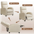 Fauteuil inclinable moderne en tissu Yaheetech