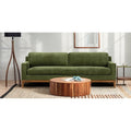 Canapé Poly &amp; Bark Zyon 90 en velours vert vieilli