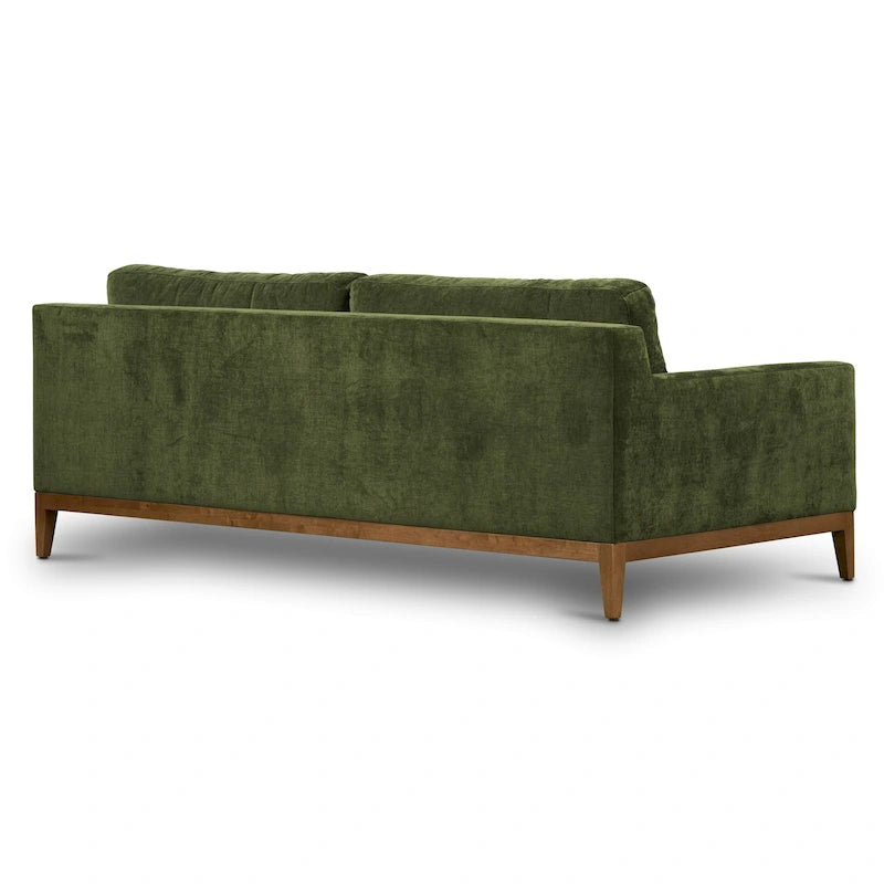 Canapé Poly &amp; Bark Zyon 90 en velours vert vieilli