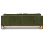 Canapé Poly &amp; Bark Zyon 90 en velours vert vieilli