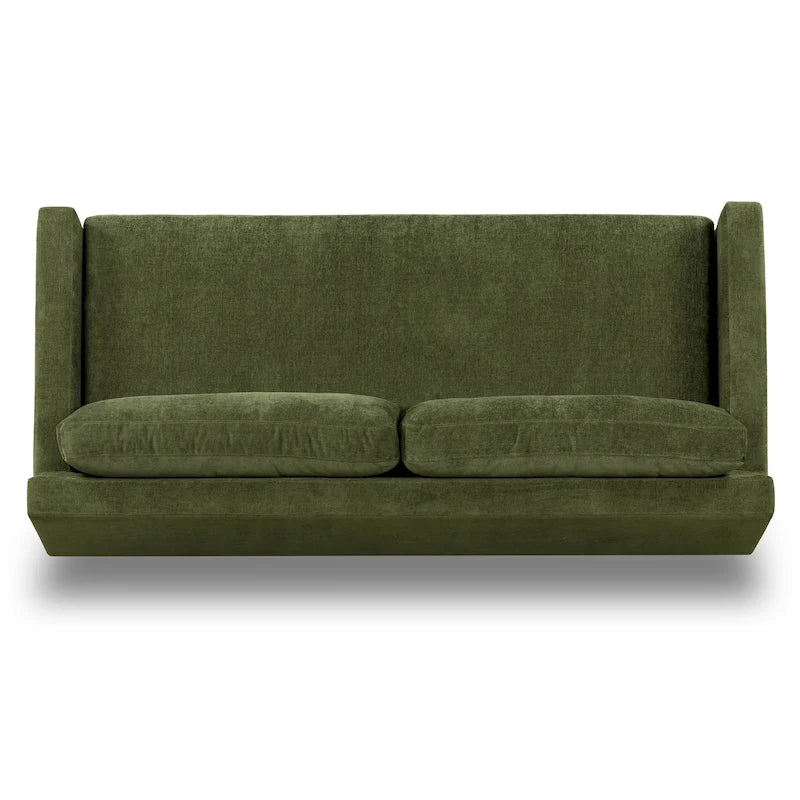 Canapé Poly &amp; Bark Zyon 90 en velours vert vieilli